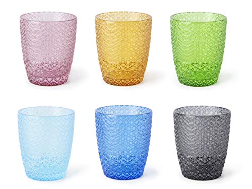 Excelsa Ice Set 6 Gläser Wasser, Glas, mehrfarbig von Excelsa
