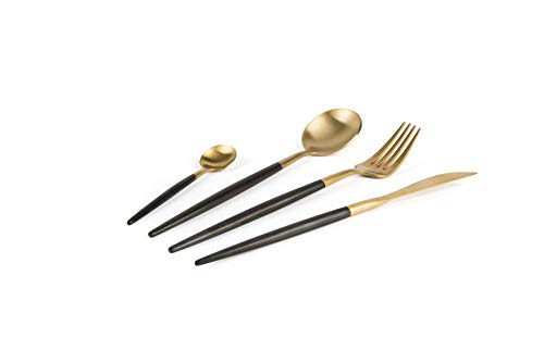 Excelsa Japan Gold Besteck-Set, 24-teilig, Edelstahl 18/10 von Excelsa