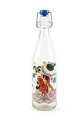 Excelsa Kimono Wasserflasche, 1 Liter, Glas, mit Dichtung von Excelsa