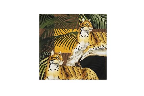 Excelsa Leopard Set 6 Tischservietten, 40 x 40 cm, Baumwolle, maschinenwaschbar von Excelsa