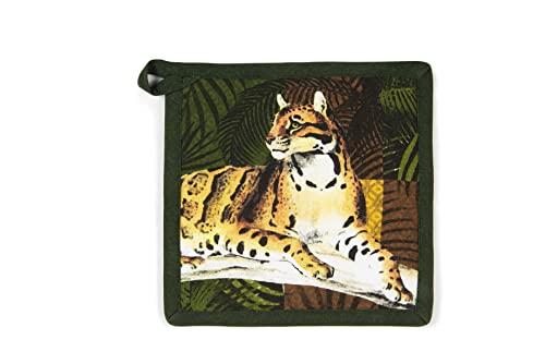 Excelsa Leopard Topflappen, 20 x 20 cm, Futter 100% Baumwolle, Füllung aus Polyester von Excelsa