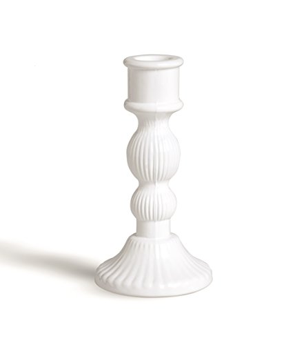 Excelsa Light Kerzenhalter, Glas, Weiß, 8 x 8 x 15 cm von Excelsa