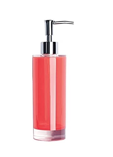 Excelsa Linea Bagno Seifenspender 300ml in rot, Polystyrol, 6.5 x 6.5 x 22 cm von Excelsa