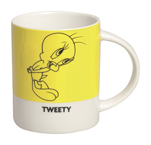 Excelsa Looney Tunes Mug Tweety 300 ml, Porzellan, Gelb, 8.9 x 8.9 x 9 cm von Excelsa