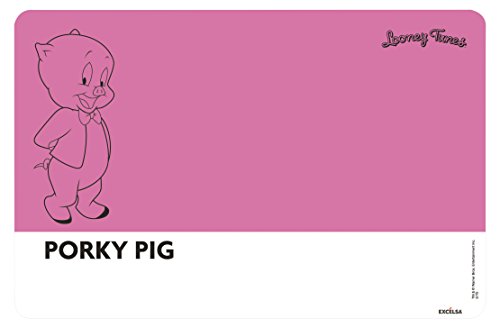 Excelsa Looney Tunes Porky Pig Platzdeckchen, Pink, 44 x 29 cm von Excelsa