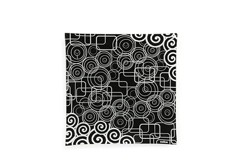 Excelsa Magic Black Teller/Tablett, Glas, 30 x 30 cm, mehrfarbig von Excelsa