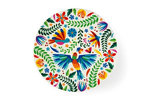 Excelsa Mexican Flower Untersetzer, Keramik Dolomit und Kork, 16 x 16 cm von Excelsa