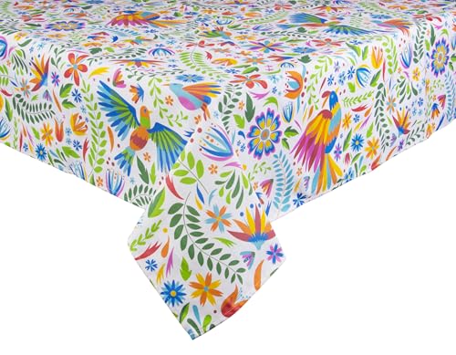 Excelsa Mexican Flowers Rechteckige Tischdecke, 140 x 180 cm, Baumwolle, Polyester, maschinenwaschbar von Excelsa