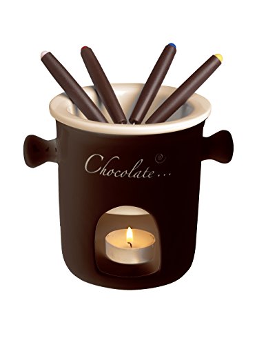 Molecuisine Schokofondue 7 tlg. Set Chocolate creme/braun von Excelsa