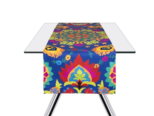 Excelsa New Delhi Tischläufer, 100 % Baumwolle, 45 x 140 cm, mehrfarbiges Dekor von Excelsa