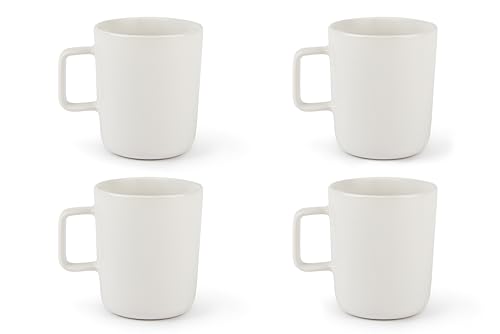 Excelsa Nordic Set aus 4 weißen Tassen, Keramik, Steingut, Fassungsvermögen 320 ml. Excelsa Nordic Set aus 4 weißen Tassen, Keramik, Steingut, Fassungsvermögen 320 ml. von Excelsa