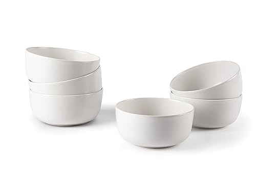 Excelsa Nordic Set mit 6 Schälchen, Keramik, Weiß, Fassungsvermögen 625 ml, Matt-Effekt von Excelsa