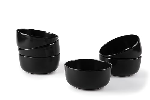 Excelsa Nordic Set mit 6 Schalen, Keramik, Schwarz, Fassungsvermögen 625 ml, Matt-Effekt von Excelsa