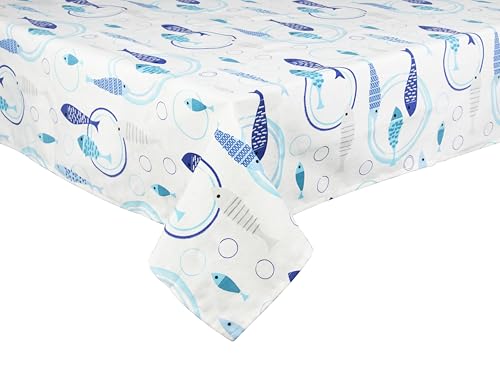 Excelsa North Sea Tischdecke, rechteckig, 140 x 180 cm, 70% Baumwolle, 30% Polyester, maschinenwaschbar von Excelsa