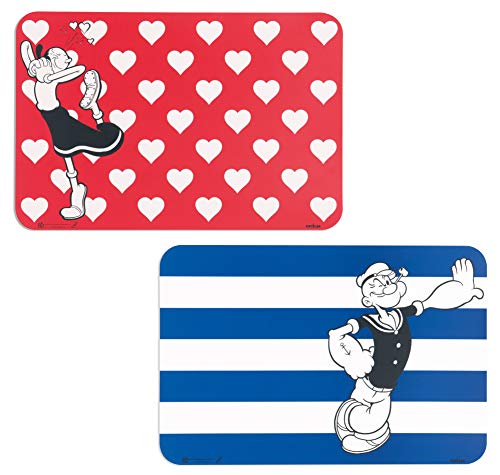 Excelsa Olivia & Popeye Set 2 Tischsets rot und blau, 43 x 29 cm, 2 Stück von Excelsa