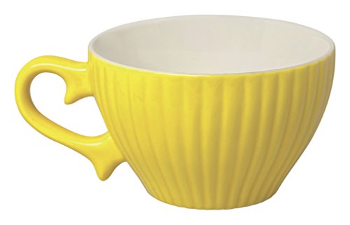 Excelsa Parisienne Tasse Tee 200 ml, Porzellan, Gelb, 9.5 x 9.5 x 6.5 cm von Excelsa