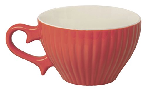 Excelsa Parisienne Tasse Tee 200 ml, Porzellan, Rot, 9.5 x 9.5 x 6.5 cm von Excelsa