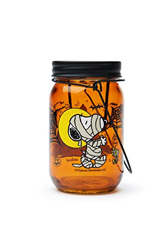 Excelsa Peanuts Halloween Teelichthalter, Glas, Orange, Dimensioni: 7,5 x H.13 cm von Excelsa