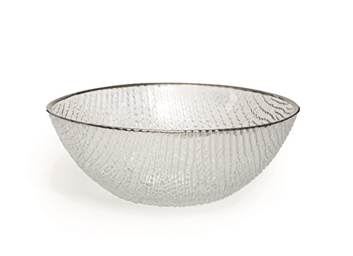 Excelsa Platinum Salatschüssel, Glas, transparent/silberfarbener Rand, 23 x 23 x 10 cm Excelsa Platinum Salatschüssel, Glas, transparent/silberfarbener Rand, 23 x 23 x 10 cm von Excelsa