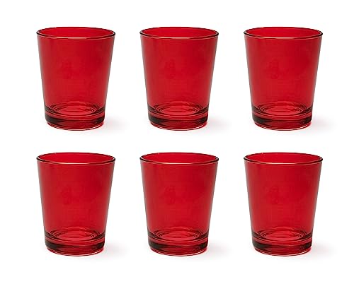 Excelsa Portofino Set 6 Gläser, rot, 30 cl., mundgeblasenes Glas von Excelsa