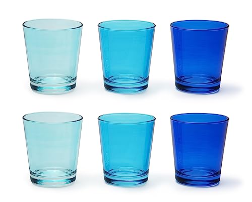 Excelsa Portofino Set mit 6 Gläsern, Hellblau, 30 ml, mundgeblasenes Glas von Excelsa