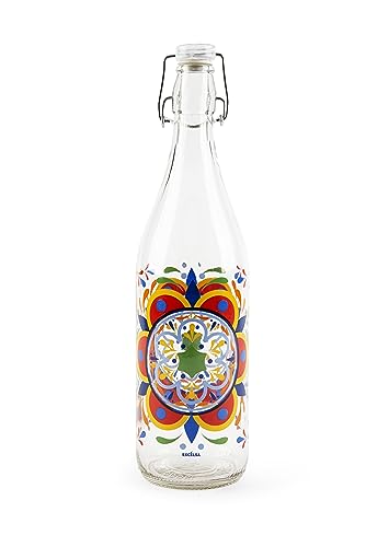 Excelsa Puebla Wasserflasche, 1 Liter, Glas, mit Dichtung von Excelsa