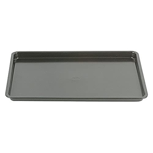 Excelsa Classic Baking Niedriges Backblech für Pizza oder Kekse, Aluminium, Silber/schwarz, Dimensioni: 37 x 26 cm von Excelsa