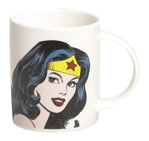 Excelsa Super Helden Mug Wonder Woman 8.9x8.9x9 cm Bianco von Excelsa