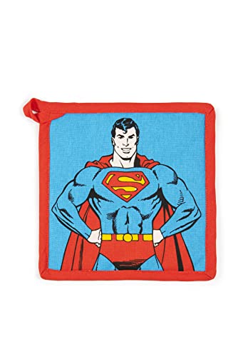 Excelsa Superman Topflappen für die Küche, 20 x 20 cm, Futter 100% Baumwolle, Füllung aus Polyester von Excelsa