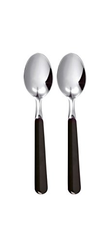 Excelsa Trendy Set 2 Löffel Kaffee ', Edelstahl, Schwarz, 14 x 2 x 1.5 cm von Excelsa