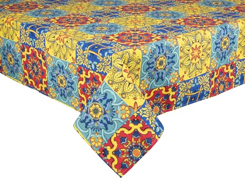 Excelsa Trinacria Rechteckige Tischdecke, 70% Baumwolle, 30% Polyester, 140 x 180 cm, maschinenwaschbar von Excelsa