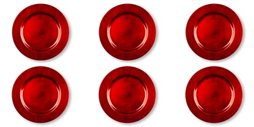 Excelsa Untersetzer Set mit 6 Untersetzern, Rot, PP-Kunststoff, wiederverwendbar, Durchmesser 33 cm. von Excelsa