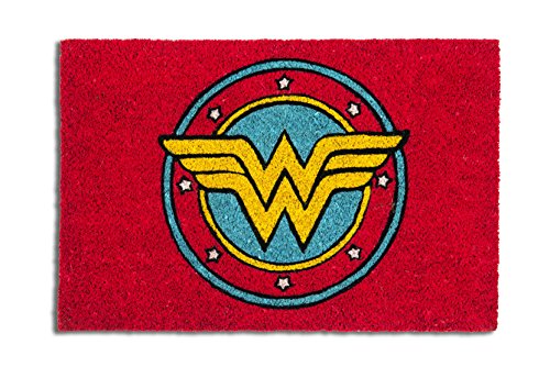 Excelsa Wonder Woman Fußmatte, PVC, rot, 40x60x1.5 cm von Excelsa