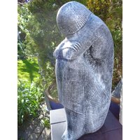 Abstrakte Frau "Die Denkerin" Steinguss Concrete Skulptur 47cm Frostfest Patiniert Concrete-Garden Pierre Reconstituée Hormigón Betoni von ExclusivArtDesign