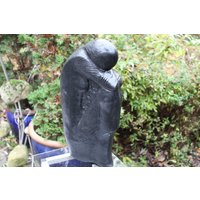Abstrakte Frau "Die Denkerin" Steinguss Skulptur 47cm Frostfest Black Edition Sculpture Concrete Garden Pierre Reconstituée Hormigón Betoni von ExclusivArtDesign
