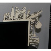 Weihnachtsdeko Kantenhocker Fernseher Deko Türrahmen Tv Weihnacht Boxendeko Heizungsdeko Türdeko von ExclusivArtDesign
