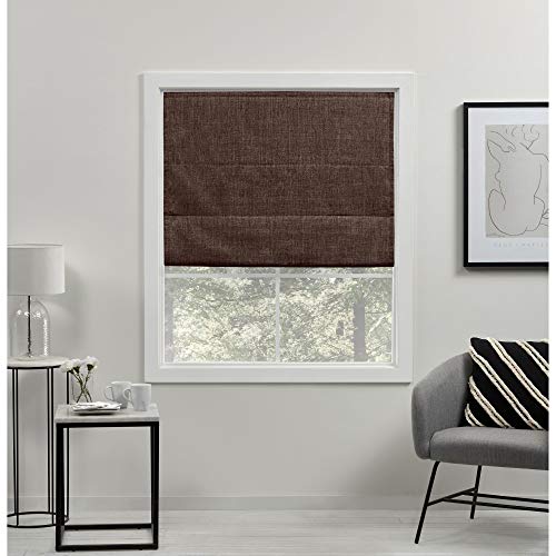 Exclusive Home Curtains Acadia Total Blackout Roman Shade, 100% Polyester, Schokoladenbraun, 27x64 von Exclusive Home Curtains