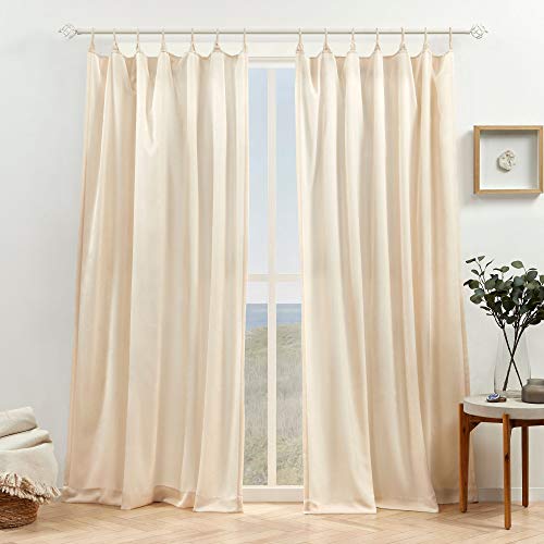 Exclusive Home Curtains Bari Vorhang mit Spiralbindung, lichtdurchlässig, 137 x 248 cm, champagnerfarben von Exclusive Home Curtains