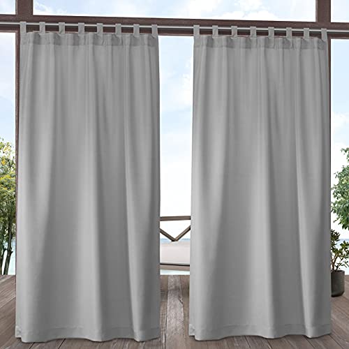 Exklusives Home Cabana Vorhang mit Klettverschluss, 137,2 x 213,4 cm, Wolkengrau von Exclusive Home Curtains