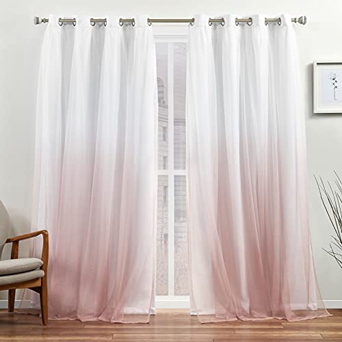 Exclusive Home Curtains Crescendo GT Verdunkelungsvorhang, gefüttert, 132 x 213 cm, Blush von Exclusive Home Curtains