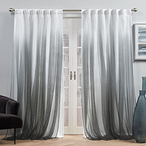 Exclusive Home Curtains Crescendo Verdunkelungsvorhang, gefüttert, mit versteckten Schlaufen, 132 x 274 cm, Schwarz von Exclusive Home Curtains