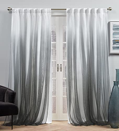 Exclusive Home Curtains Crescendo Gefütterter Verdunkelungsvorhang mit versteckten Schlaufen, 137 x 213 cm, Schwarz von Exclusive Home Curtains