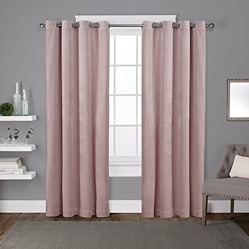 Exclusive Home Curtains Flächenvorhänge mit Ösen, Paar, Polyester, Blush, 54x84 von Exclusive Home