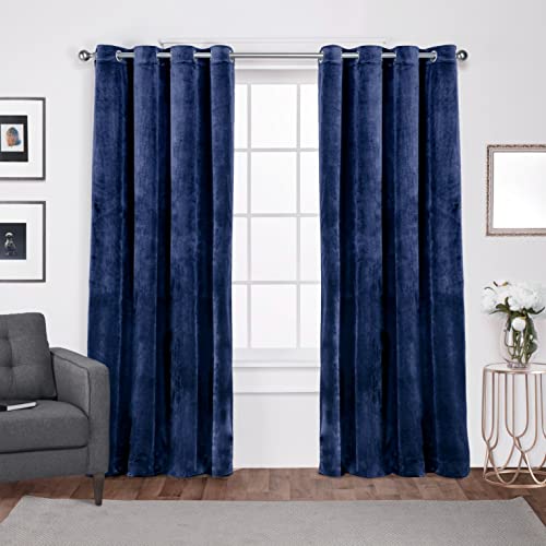 Exclusive Home Curtains Flächenvorhänge mit Ösen, Paar, Polyester, Navy, 54x96 von Exclusive Home Curtains