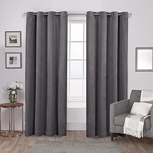 Exclusive Home Curtains Flächenvorhänge mit Ösen, Paar, Polyester, Soft Grey, 54x108 von Exclusive Home Curtains