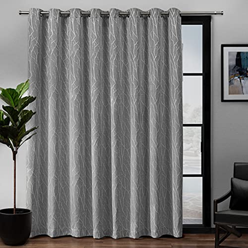 Exclusive Home Forest Hill Vorhang mit Ösen, gewebt, 274,3 x 213,4 cm, Aschgrau von Exclusive Home Curtains