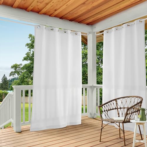 Exclusive Home Curtains GT Gardinenpaneel mit Lichtfilterung, solide, 132 x 132 cm, Weiß von Exclusive Home Curtains