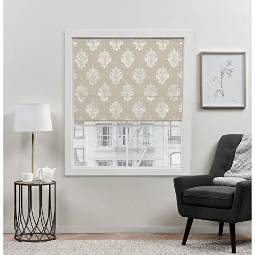 Exclusive Home Curtains Marseilles Damask Damast Verdunkelungsrollo, 100% Polyester, Natur, 23x64 von Exclusive Home Curtains