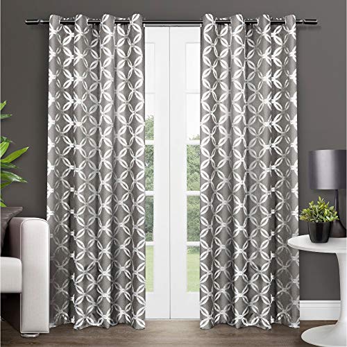 Exclusive Home Curtains Modo Fenstervorhang, metallisch, geometrisch, mit Ösen, 54 x 84 cm, Schwarze Perle, 2 Stück Exclusive Home Curtains Modo Fenstervorhang, metallisch, geometrisch, mit Ösen, 54 x 84 cm, Schwarze Perle, 2 Stück von Exclusive Home
