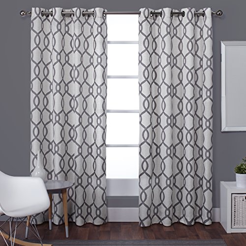 Exclusive Home Curtains Ring-Vorhänge, 1 Paar, Polyester, Black Pearl, 108" Length von Exclusive Home Curtains